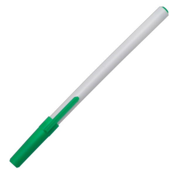 Clip ballpen, green/white photo