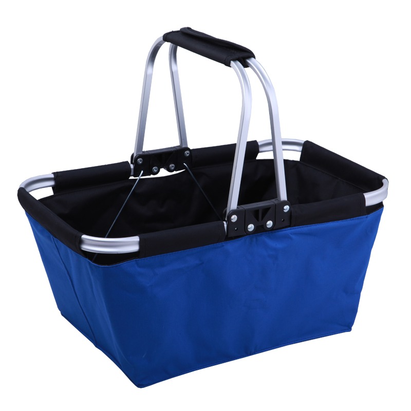 Eugene foldable shopping basket, blue/black photo