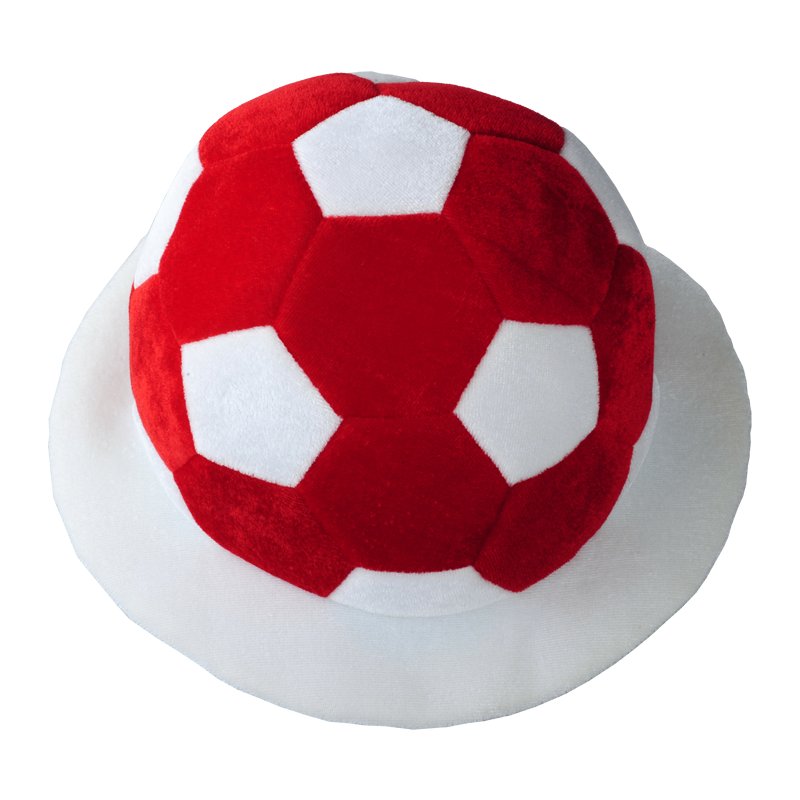 Fan's hat, red/white photo