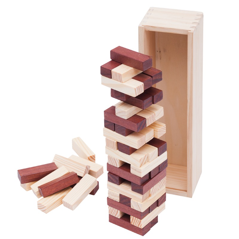 Tower wooden game, brown photo