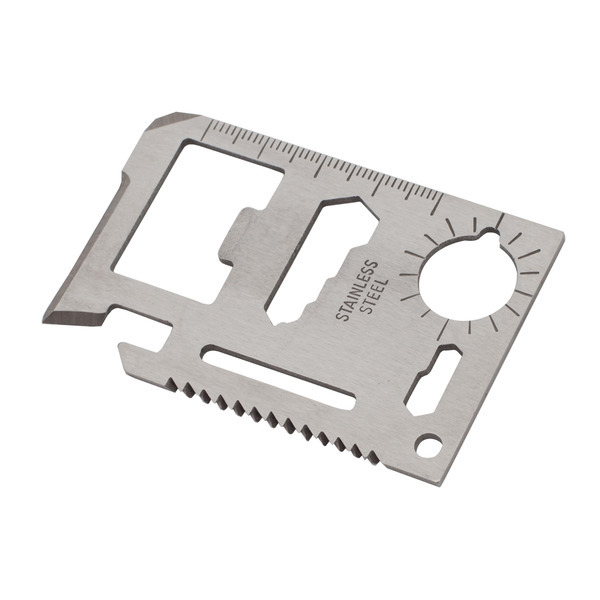 Credit card-shaped multitool, silver photo