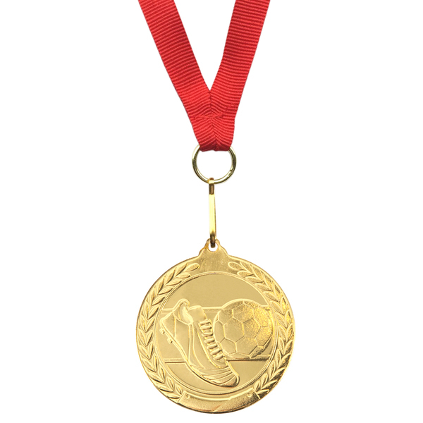 Soccer Winner medal, gold photo