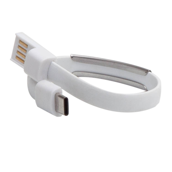 Wristlie bracelet-shaped type C USB, white photo