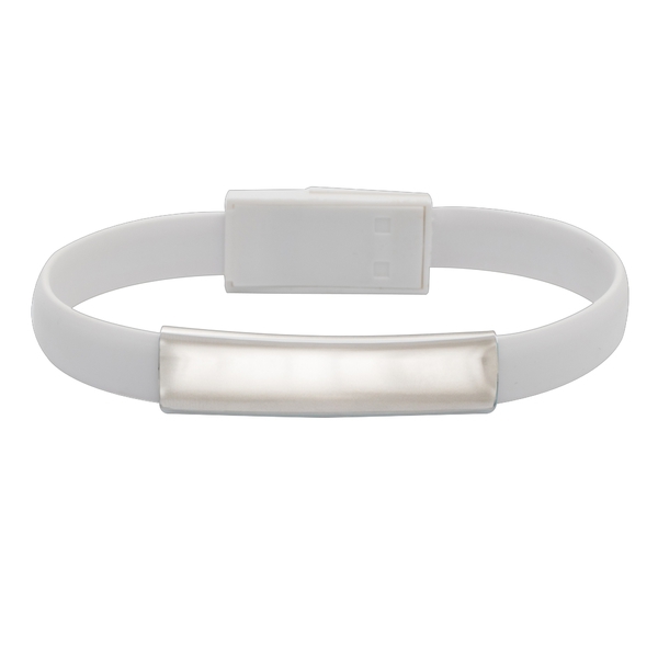 Bracelet USB cable, white photo