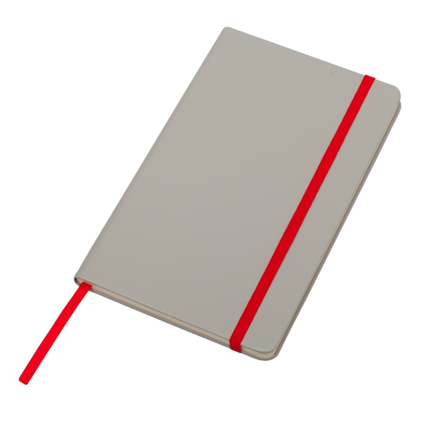 Cartagena 130×210/80p squared notepad, red/grey photo