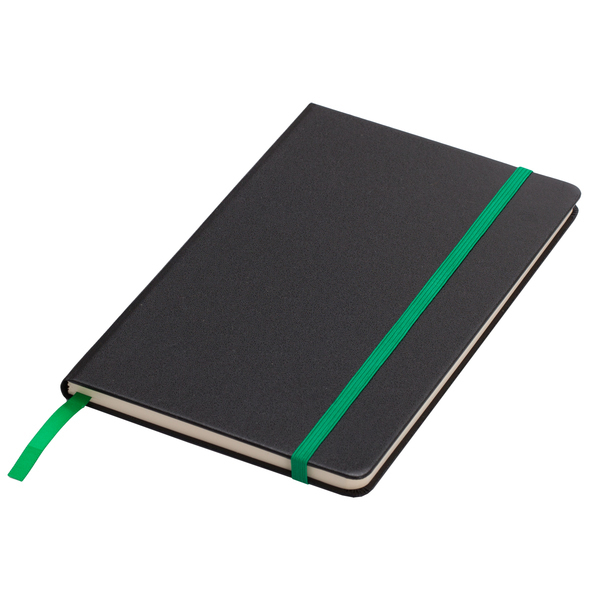 Sevilla 130×210/80p squared notepad, green/black photo