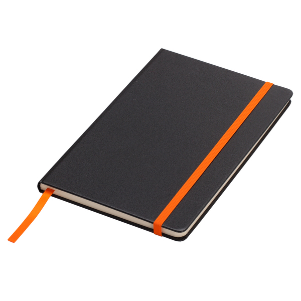 Sevilla 130×210/80p squared notepad, orange/black photo